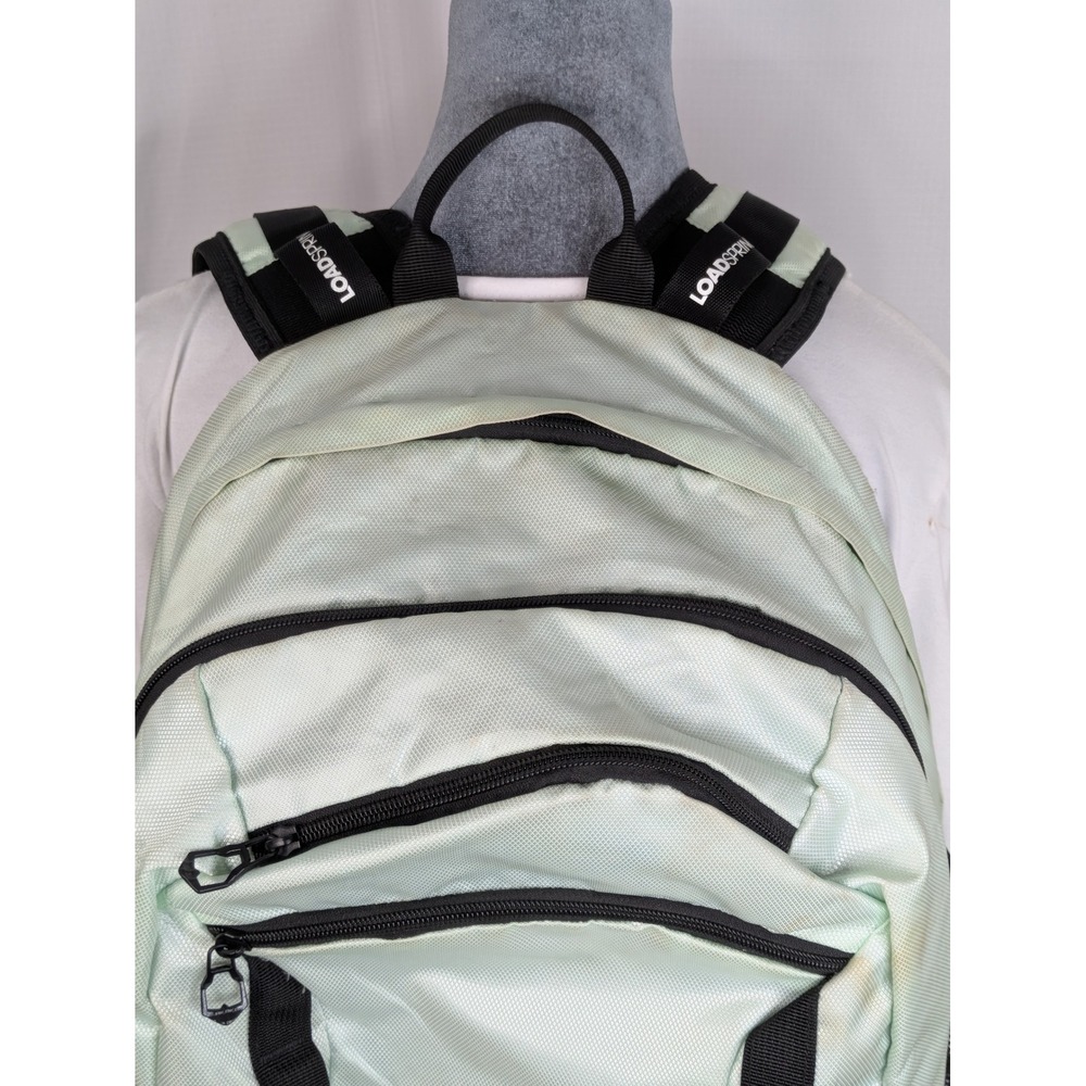 adidas Light Green Black Backpack Book Bag Laptop School Travel 20x15x6 - Picture 9 of 15